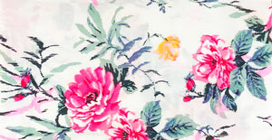 floral print on travel hidden pocket scarf