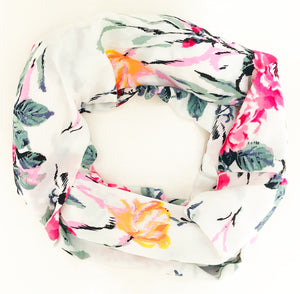 Infinity travel scarf with hidden pocket